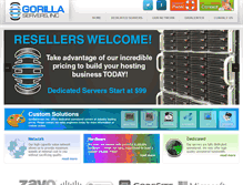 Tablet Screenshot of gorillaservers.com